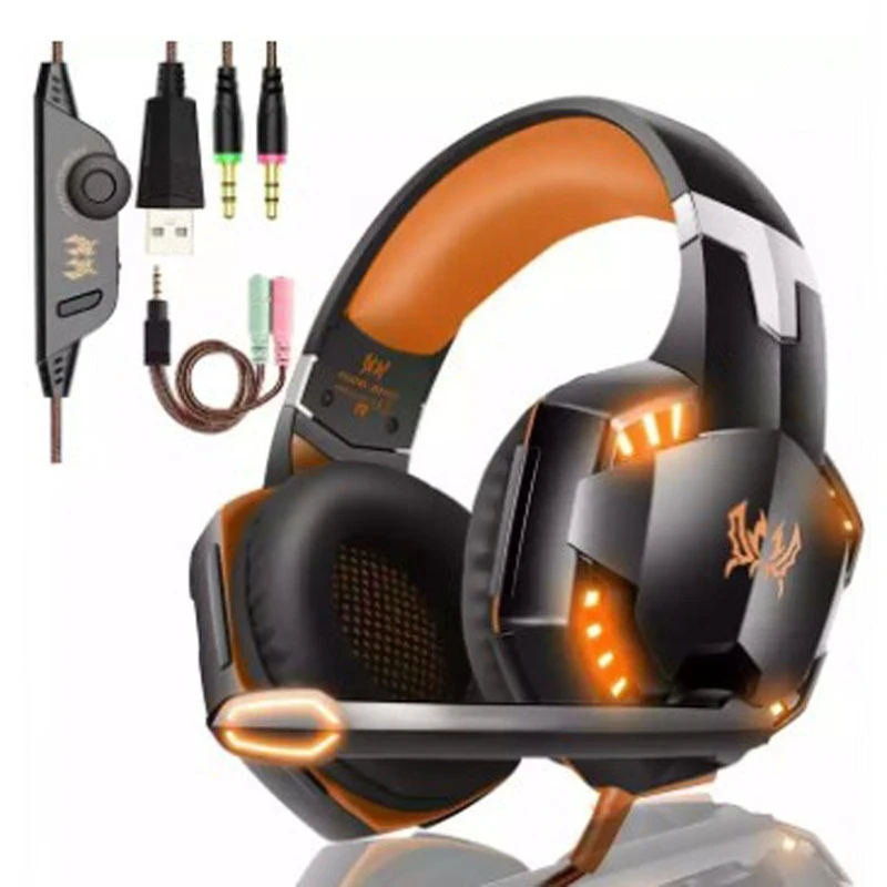 G9000 Gaming Headset Wired Glowing Earphones Headphone Deep Bass Stereo Casque with Mic for PS5/PS4/ XBOX /PC /Laptop - Image 2
