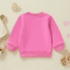 Citgeett Spring Matching Kids Baby Girls Sweatshirt Letter Bow Embroidery Mommy and Me Sweatshirt Comfortable Warm Tops 4