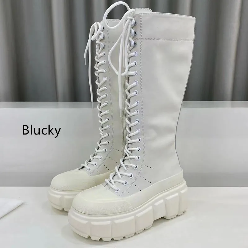 

Women's Autumn and Winter Thick Sole Elevated Boots Fashion Pointed Women's Slim Fit Genuine Leather Fashion Casual Elastic Boot