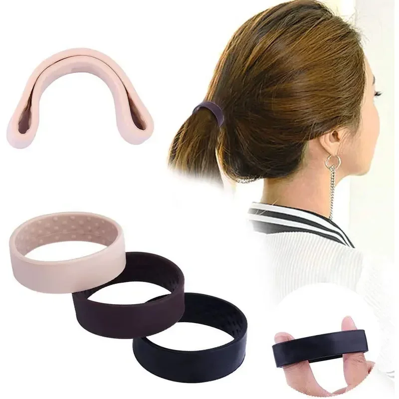 

1piece New Silicone Foldable Stationarity Elastic Hair Bands for Women Ponytail Holder Simple Multifunction Hair Tie Accessories