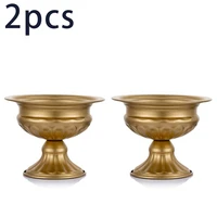 HOT SALE Metal Elegant Wedding Centerpieces Vase For Wedding Party Decoration,Trumpet Vase For Anniversary Ceremony(Golden,4 PCS 2
