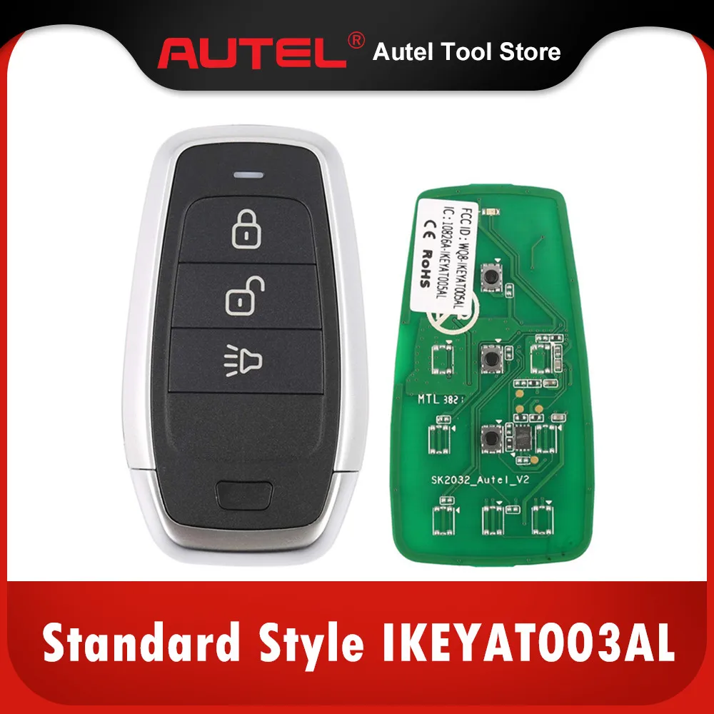 

Стандартный стиль AUTEL MAXIIM IKEY IKEYAT003AL, 3 кнопки, независимый смарт-ключ (блокировка/разблокировка/Паника)