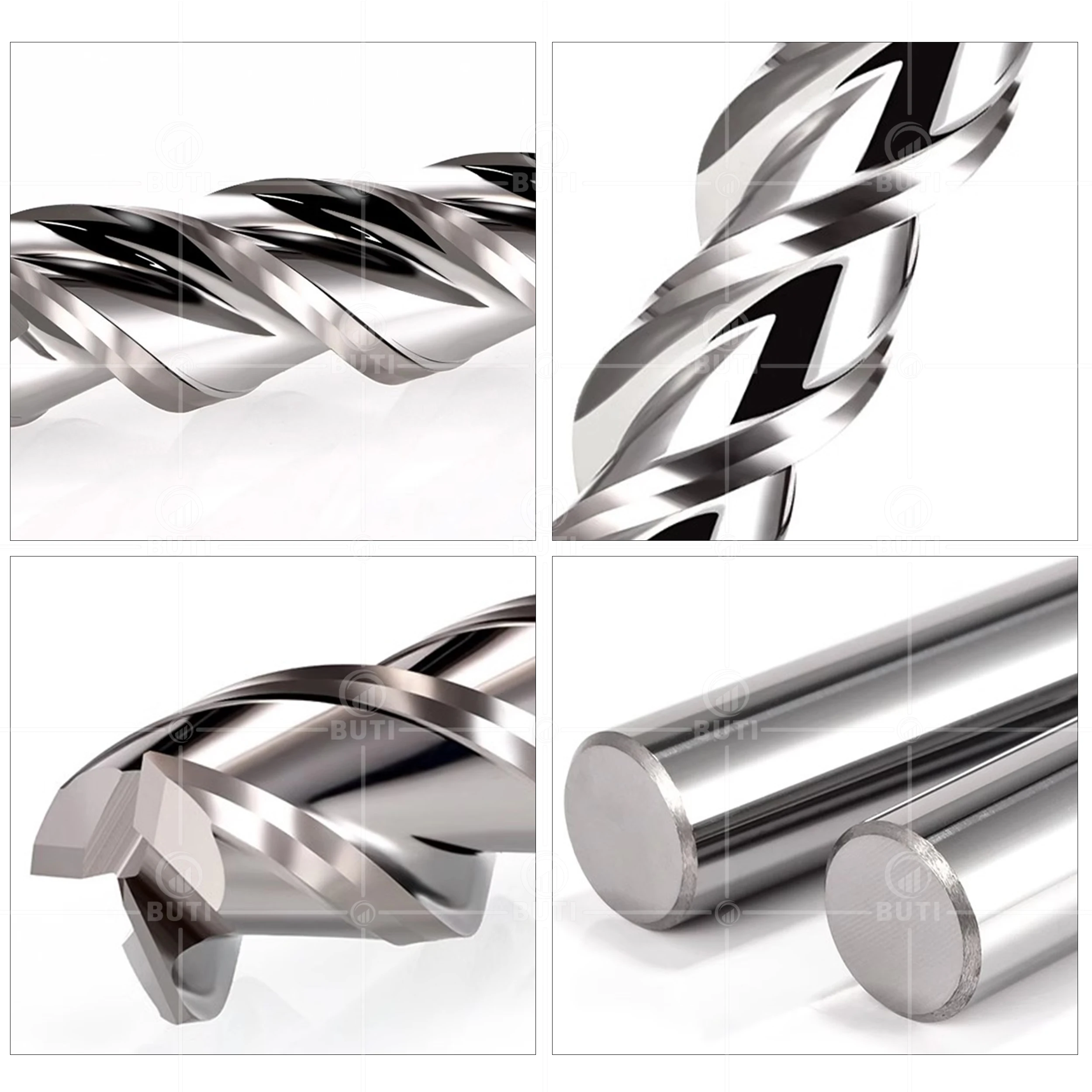 Set 5 Frese Coniche CNC Per Legno - Raggio 0,25mm Gambo 1/8'' TiAlN - Foto 3