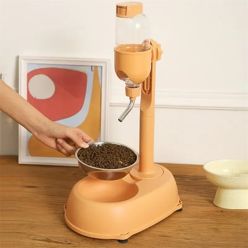 

With Water Bowl Dog Anti-tip Supplies Bottle Feeder Container Food Cat Plastic Automatic Kettle Hanging Dispenser Pet Drinking