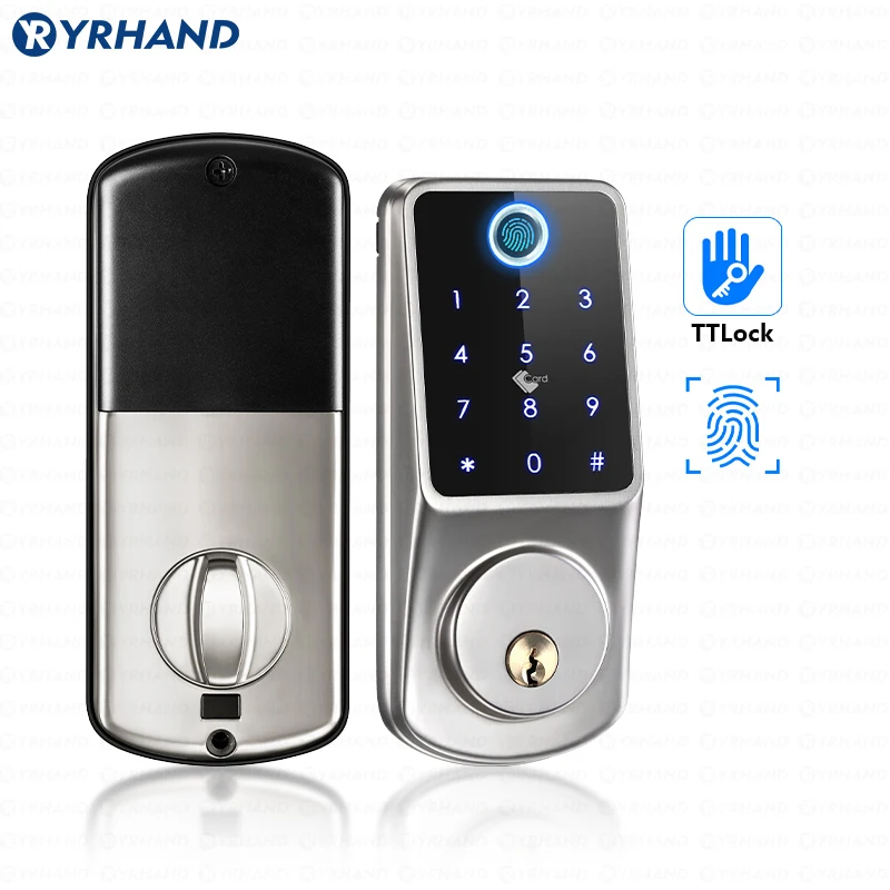 TTlock Wifi Security Smart Fingerprint Lock 1 TTlock Wifi Security Smart Fingerprint Digital fechadura eletronica digital Tuya Electronic Portable Smart Deadbolt Locks 1