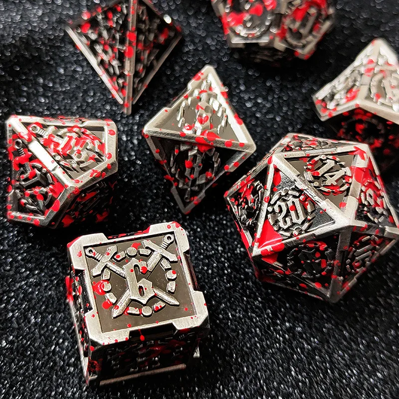  Metal dice Set D&D, Polyhedron DND7 Dungeons and