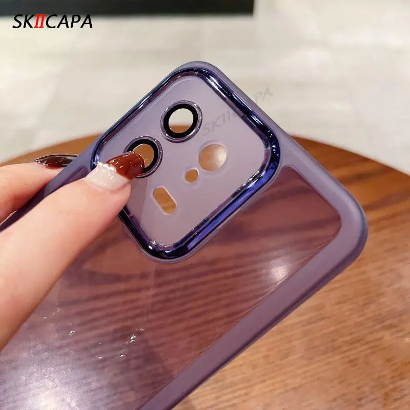 Transparent Soft Silicone Phone Case Cover with Full Lens Camera Protection