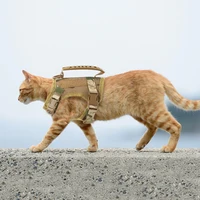 Tactical Cat Harness Leash Puppy Adjustable Kitten Vest For Military Small Dogs Harnesses Working Training Cat Accessories 1