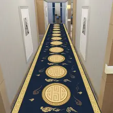  Classical Corridor Carpets Hallway Decor Chinese Style Long Runner for Aisle Passageway Decoration Home Red Carpet Washable Mats 