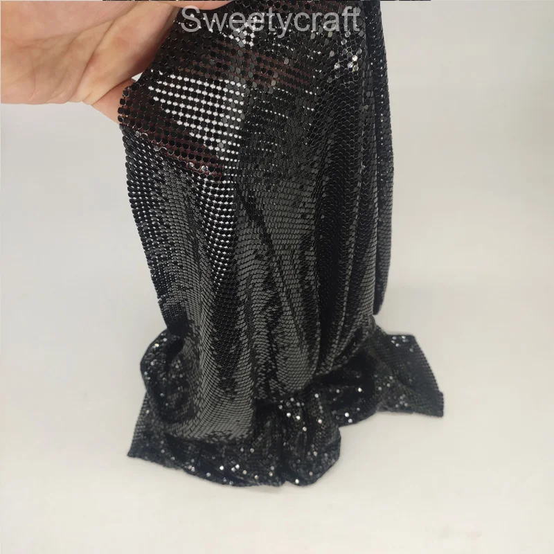 Black Sequin Fabric, Black Glitter Fabric by Yard, Black 2 Way Stretch  Sequin on Mesh for Gowns, Party Dress, Backdrop Photos, Decorations 