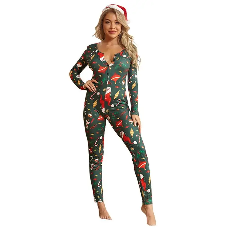 Christmas Onesie For Women Onesie Pajamas For Women Holiday Pajamas Cold Weather Christmas Adult