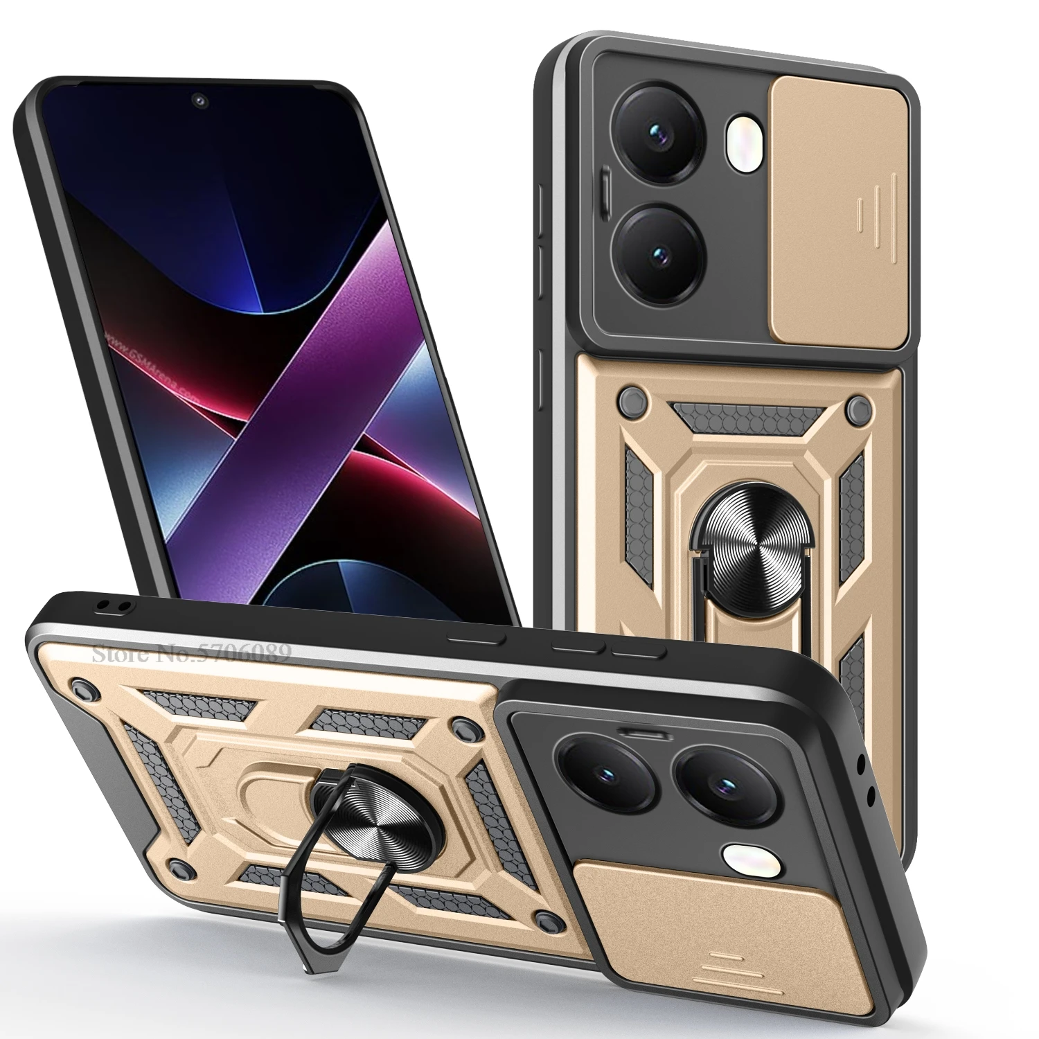 Heavy Duty Shockproof Armor Phone Case with Stand - Durable Protection Coque s