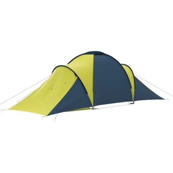 Tenda da Campeggio per 6 Persone Blu e Giallo Outdoor Multi-Party Camping Tent 3
