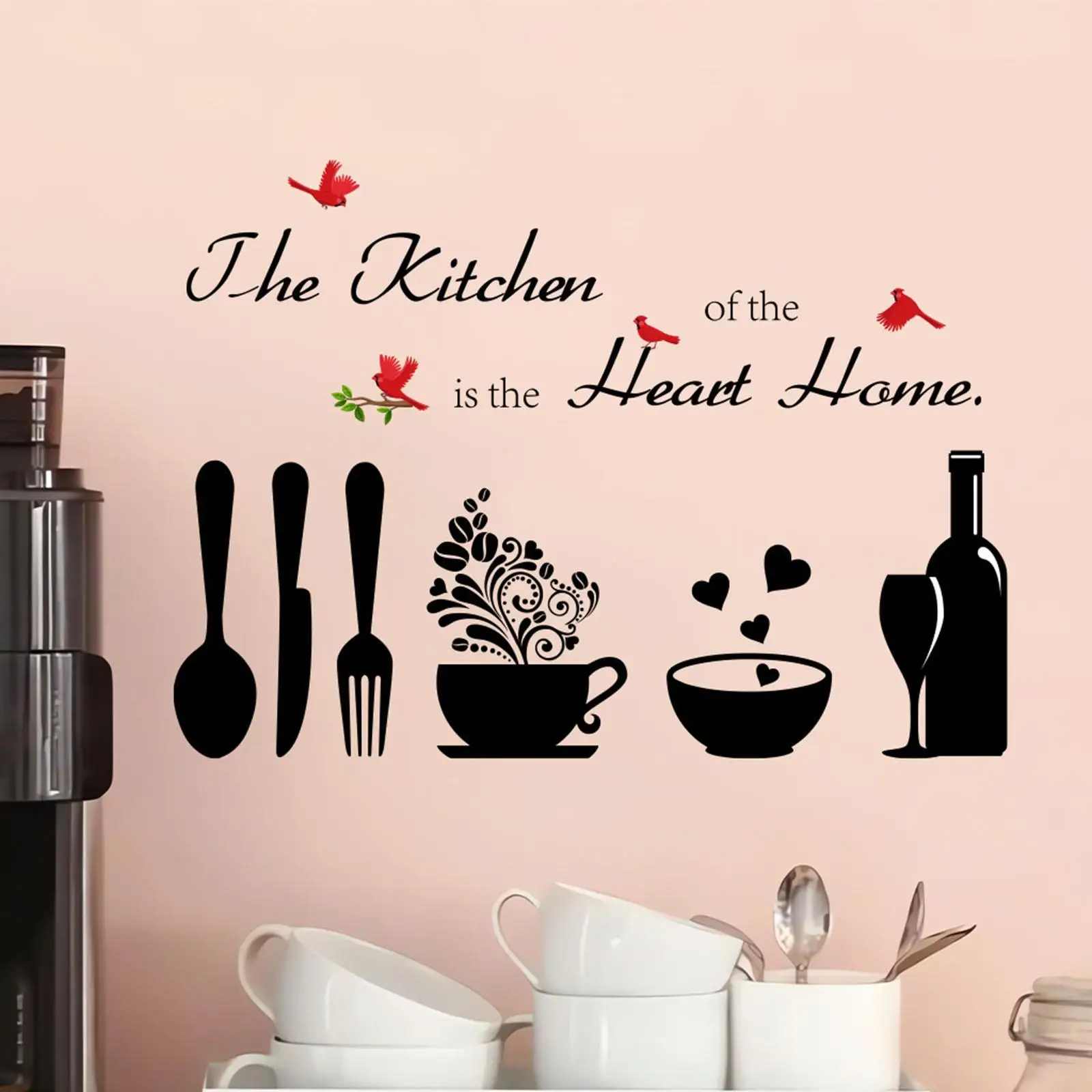 2 Sheets Wall Stickers,Door Window Decals Mug Bottle Cup Tableware Modern Window