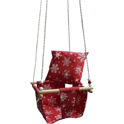 Wood Padded Baby Child Of Garden Home Ceiling Swing Maximum 50 Kg carrying capacity Ergonomic design and easy installation