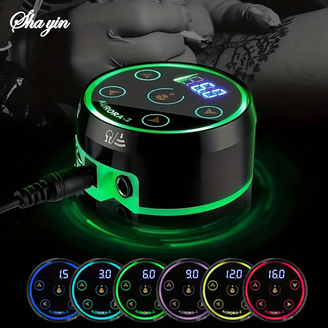 Professional Tattoo Power Supply ปากกา Dual Input Digital LCD Touch Screen Controller สําหรับหมุนเครื่องคอยล์ 1