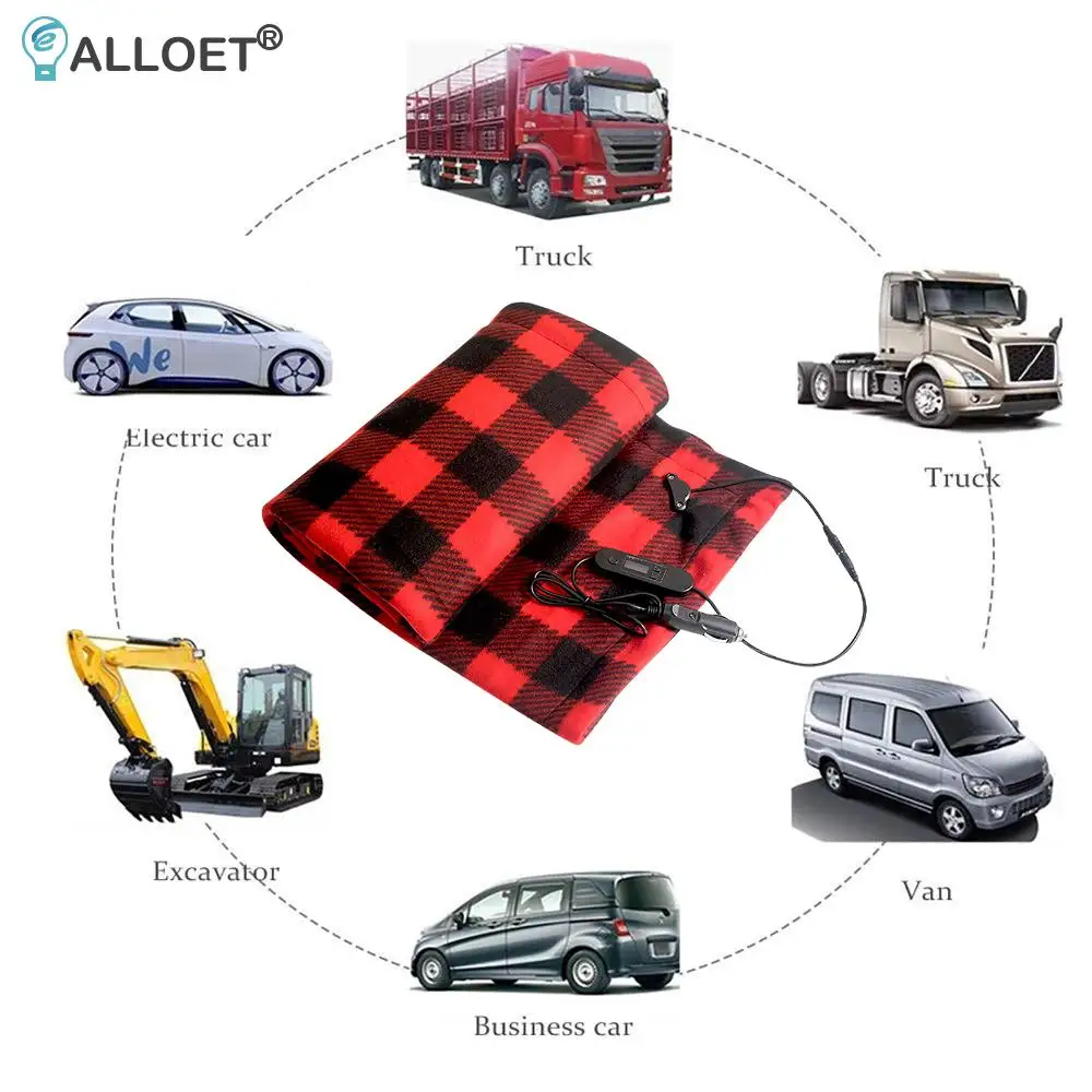 Electric Car Blanket 12V Heated Safety Timer Constant Temperature Heating Blanket Heater Mat Winter Warmer for RV Caravan