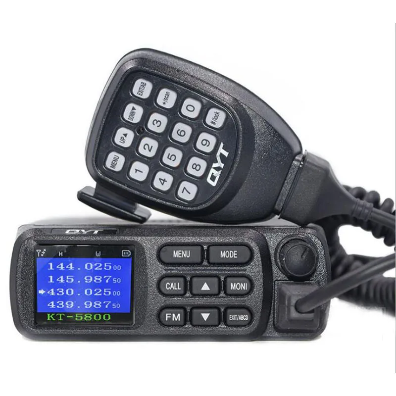 QYT KT-5800 Car Radio Dual Band Mobile Radio Scrambler Quad Band Standby 12V/24 Working Voltage FM Dual band Transceiver icom ic 2730a car mobile radio dual band vhf uhf 1052 channel 50w fm transceiver car mobile radio station repeater scrambler