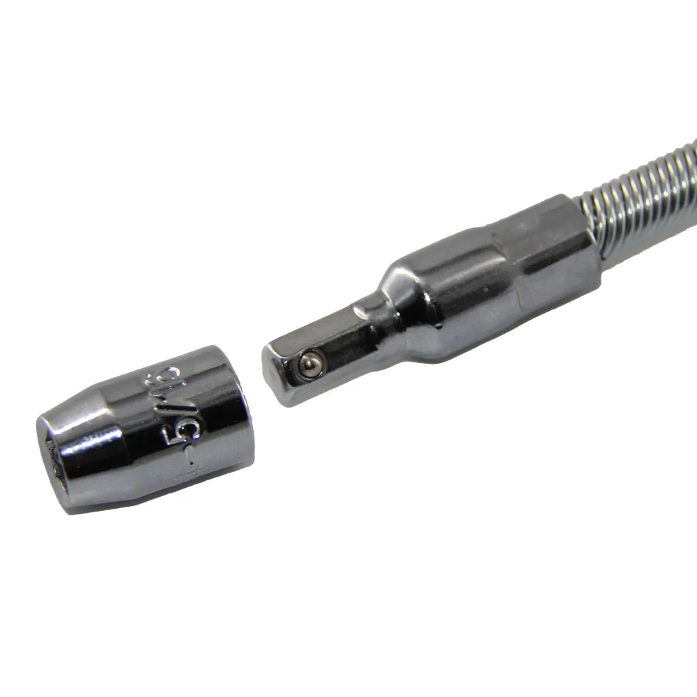 Description Picture 3 of item2-IN-1 Flexible Hose Clamp Hexagonal Nut Driver Mini Wrench W/ Hex Sockets Auto Repair Hand Tool Screwdriver Nut Key 1/4" 5/16"