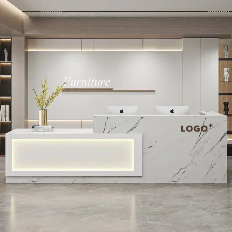 Modern Simple Reception Desks Supermarket Spa Checkout Cashier Simple Gray Office Luxury Hair Salon Mobile Bancone Bar Furniture shop standing reception desks counter futuristic executive checkout reception desks mobile bancone reception modern furniture