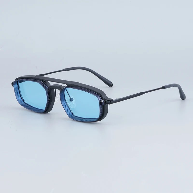 Japanese Square Aluminum Eyeglasses Frames Men Prescription Classical