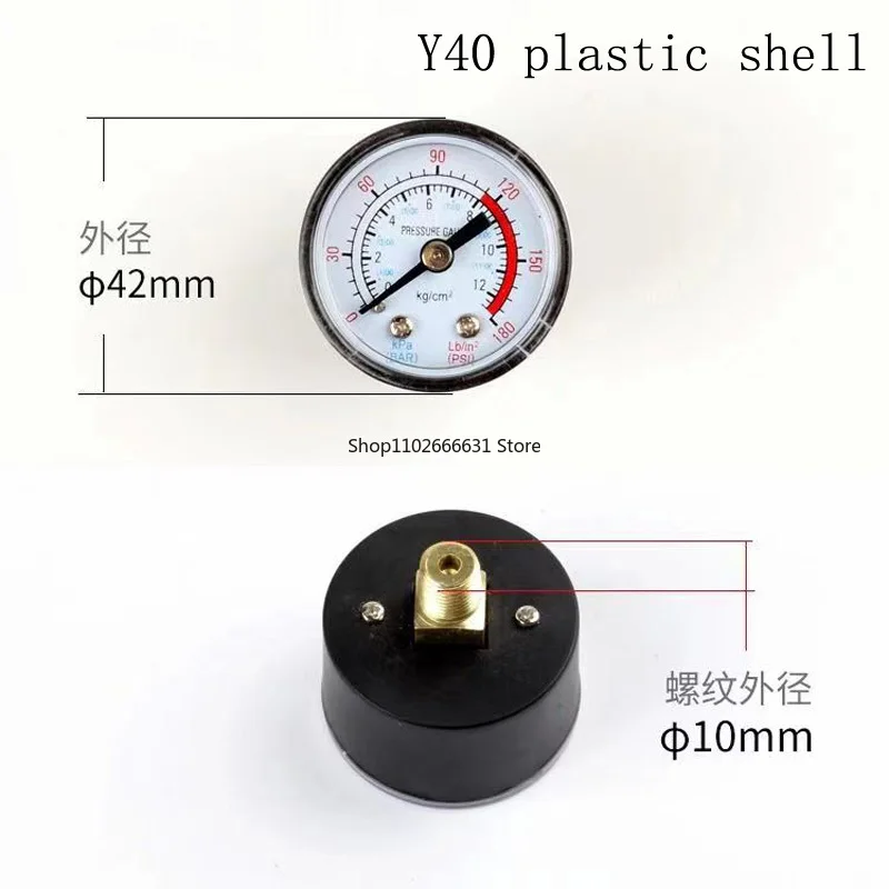 

Air Compressor Horizontal Barometer, Pressure Gauge Pressure gauge accessories plastic/metal 1 point 2 points