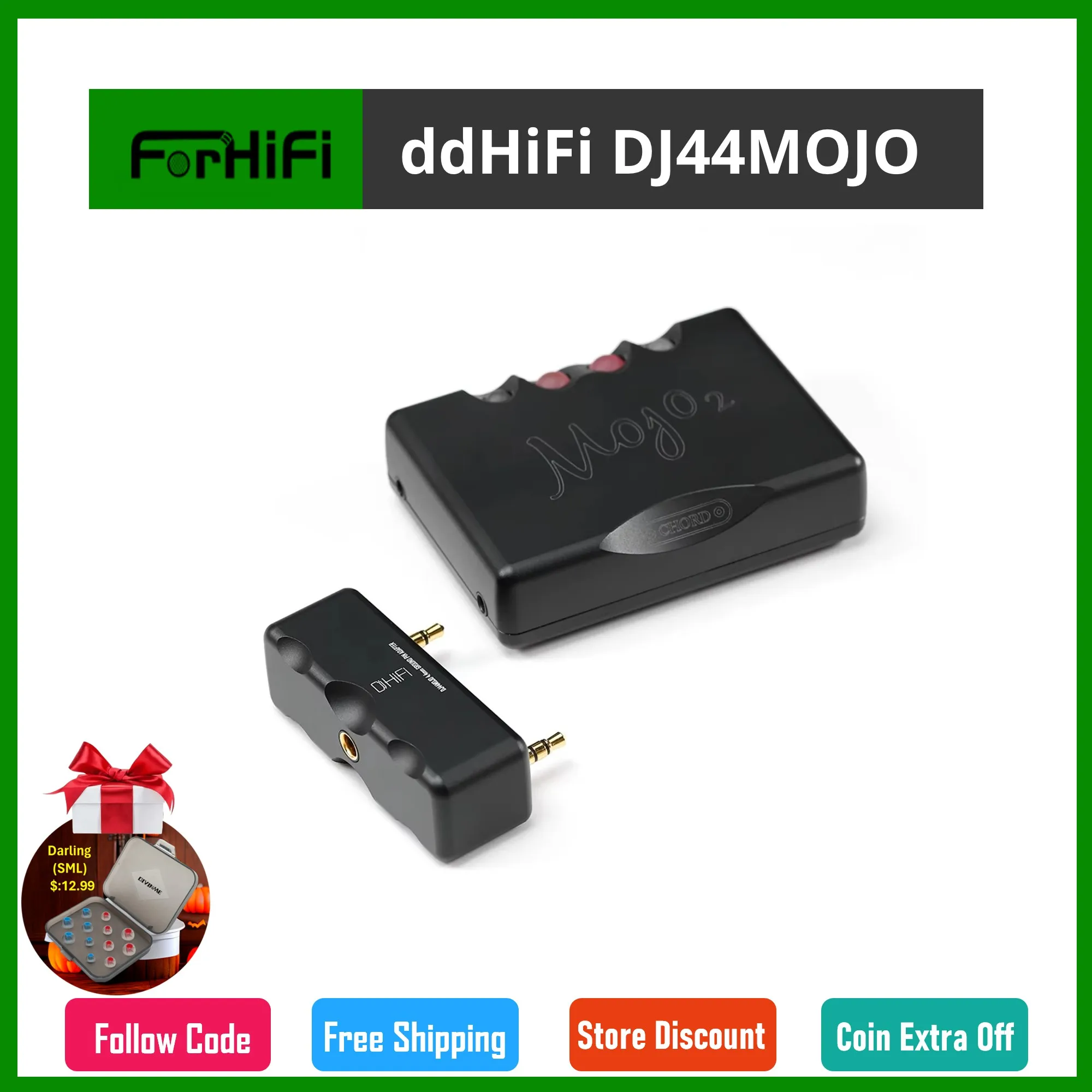 DD ddHiFi DJ44MOJO 4.4mm Ground Pin Adapter Exclusively for Chord Mojo Allowing You to Use 4.4mm Earphones on MOJO (SE Output) usb adapter converter