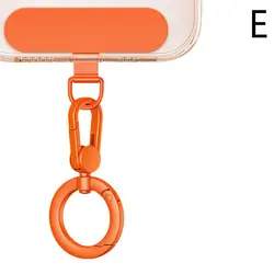 Rotatable Metal Buckle Phone Lanyard with Steel Clip and Cord Attachment (E)