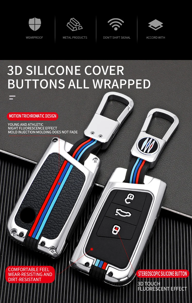 Portachiavi in lega Cover chiate/telecomando per Volkswagen Polo Golf 7 VW Magotan Passat B8 per Skoda Superb A7 accessori Auto - Sadd4e10a6ad24c17b3cd28e9ba2bcb98R