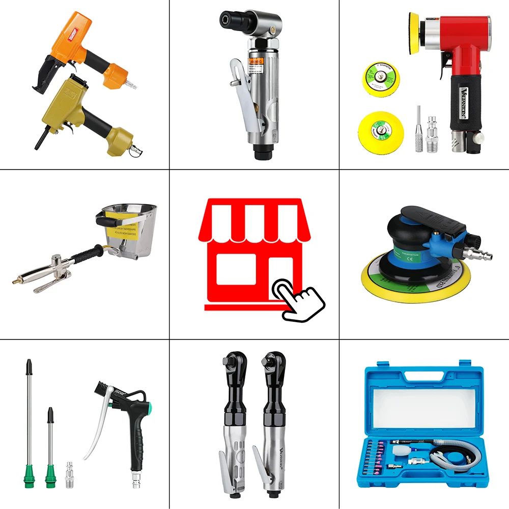 VALIANTOIN Pneumatic Sanding Machine 125MM/150MM Eccentric 5MM Vacuum Grinder Orbital Sander Palm Pneumatic Polisher