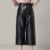 2023 Women New Genuine Wide Leg Leather Pants High Waist Loose Casual Straight Pants #2