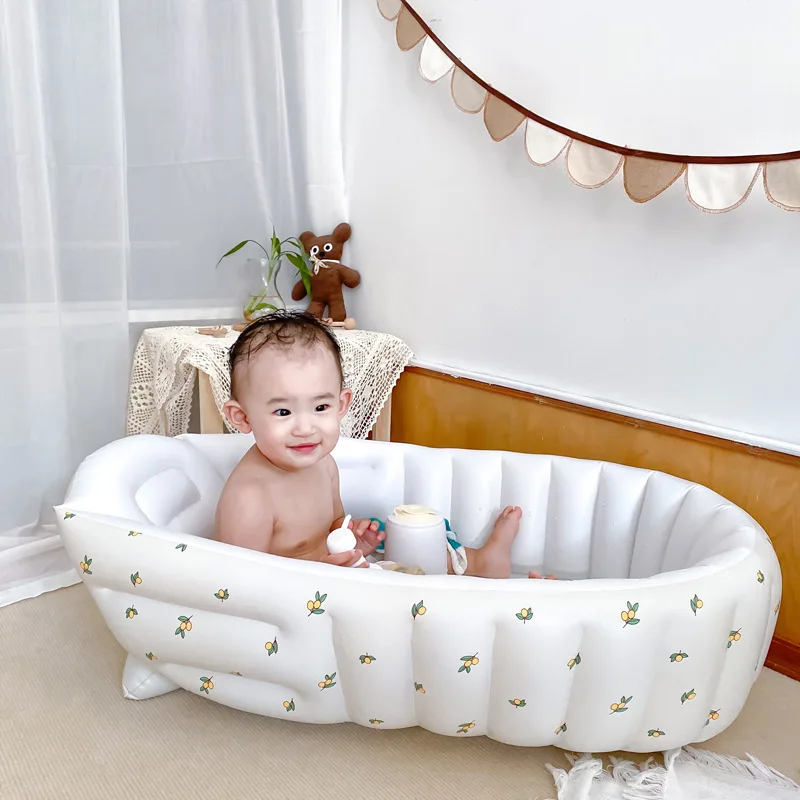 Inflatable Swimming Pool Inflatable Bathtub 90x55cm Portable Baby