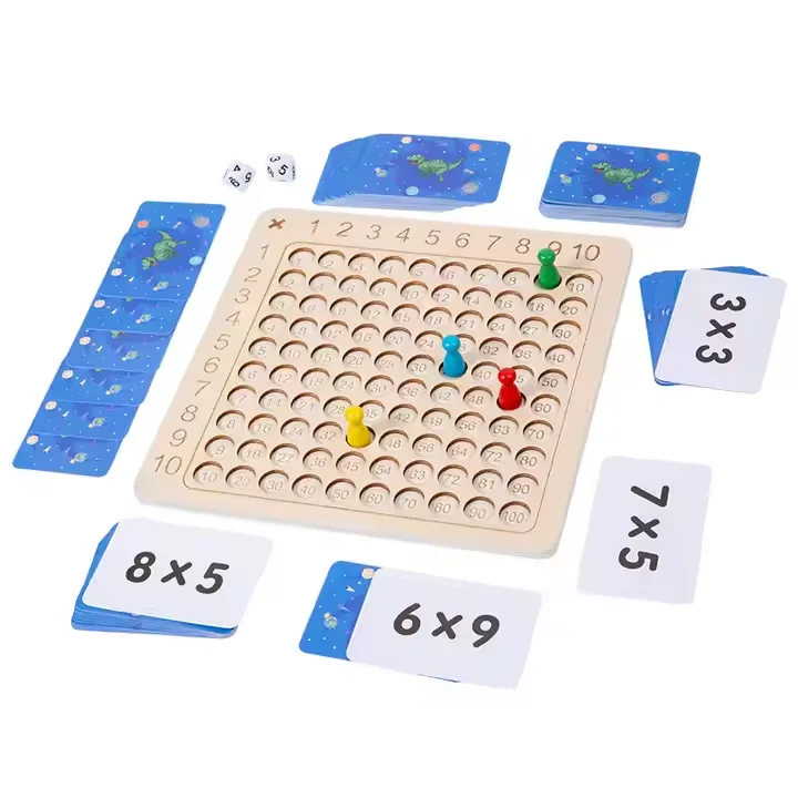 Ninety nove jogo de brinquedo de mesa de multiplicação, projetado especificamente para matemática infantil, é um jogo educativo de mesa