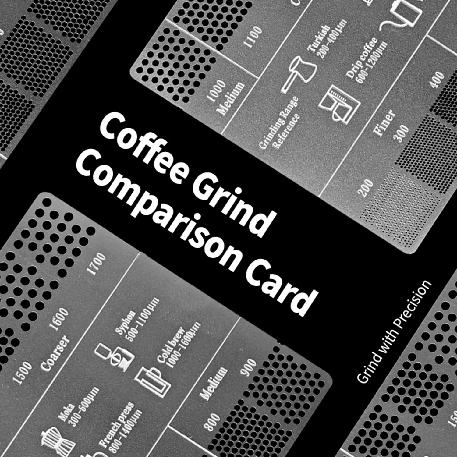 بطاقة مقارنة حجم طحن القهوة الاحترافية من الفولاذ...