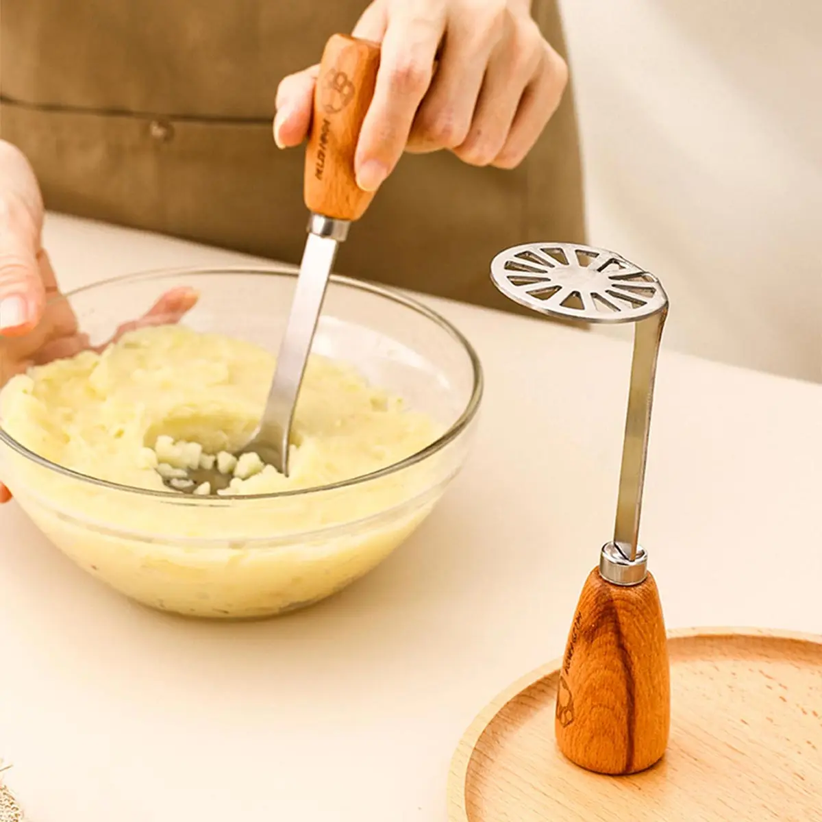 Potato Masher Pressed Potato Masher Pumpkin Fruit Vegetable Pressure Mud Machine Kitchen Children Food Potatoes Mud Pusher