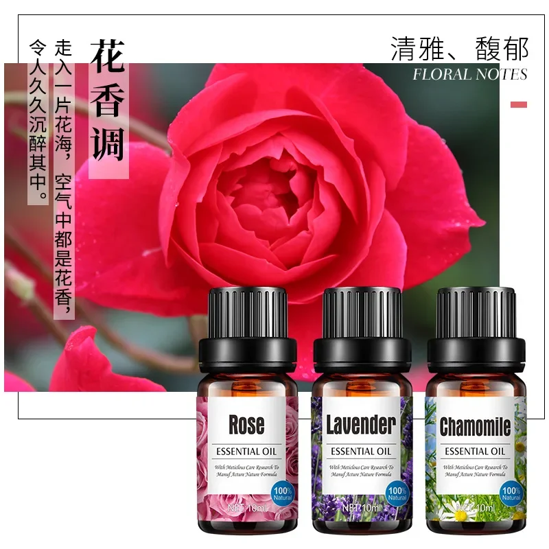 10ml Lavender Plant Lemon Essential Oil Humidifier Using Water-soluble Aromatherapy