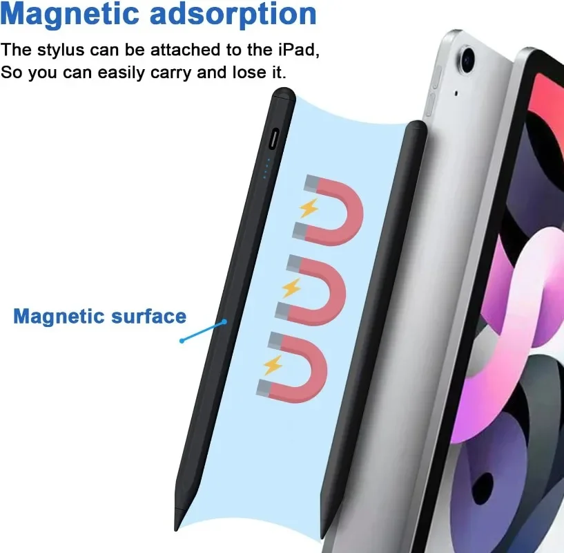 Magnetic Stylus Pens For Samsung Galaxy Tab A9 A9+ S9FE FE+ S9+S8+S7+S7FE S6lite A7 A8 A7lite Rechargeable Tilt Sensitivity Pen stylus pen touch pen writing pen