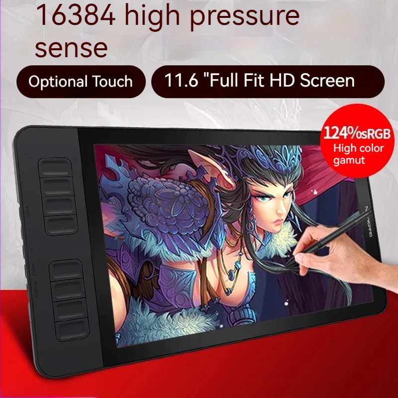 

Сенсорный цифровой экран Gaonmon Gm116hd, 11,6 дюйма, экран для рисования на компьютере