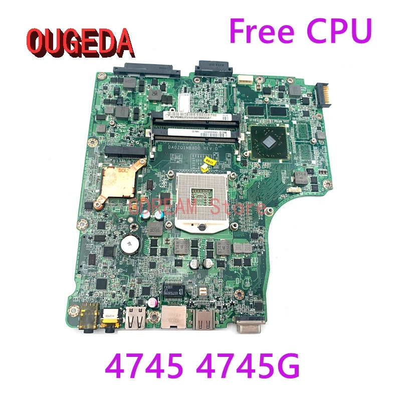 

OUGEDA DA0ZQ1MB8D0 MBPSM06001 MB.PSM06.001 for Acer ASPIRE 4745 4745G laptop motherboard HM55 HD5470 DDR3 free CPU full tested