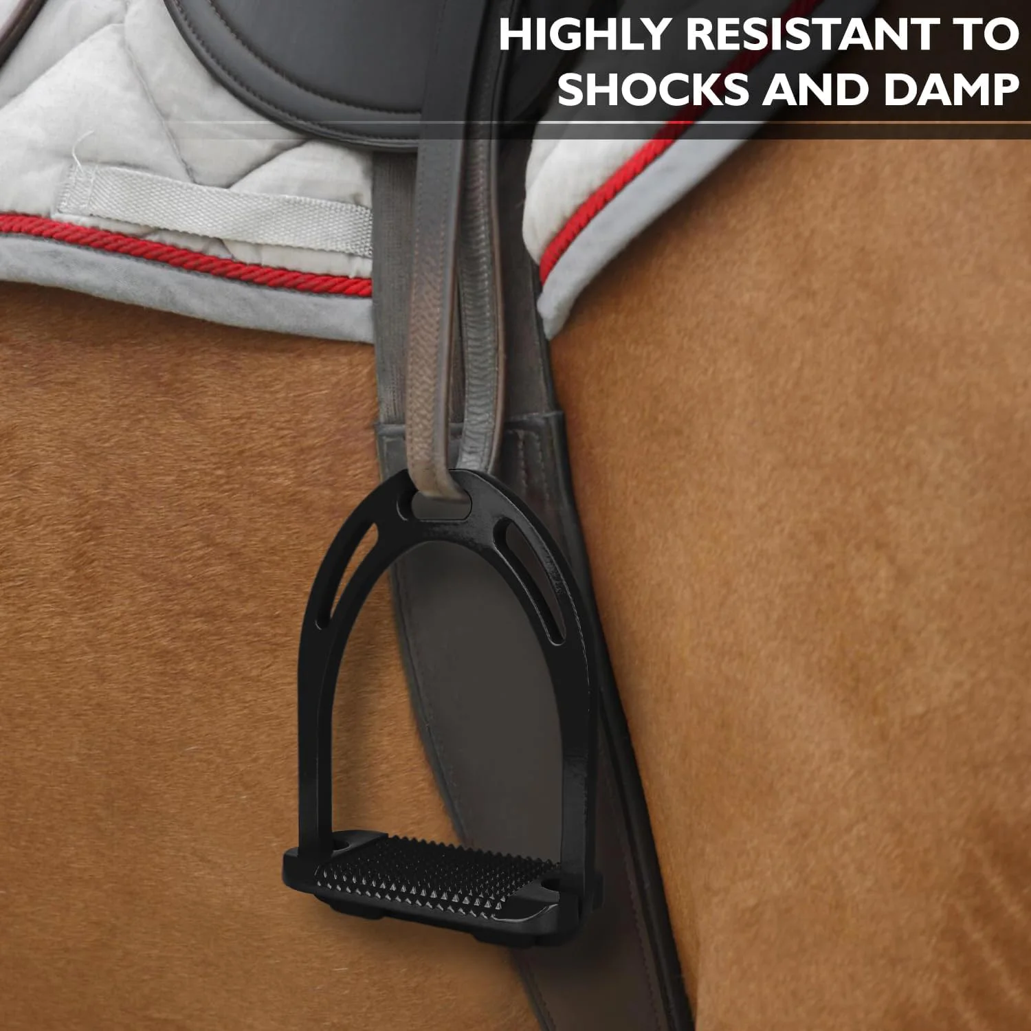 1 Pair Horse Riding Stirrups Safety Stirrup Equestrian English Riding Protection Saddle, Knee Ankle Stress Pain Relief