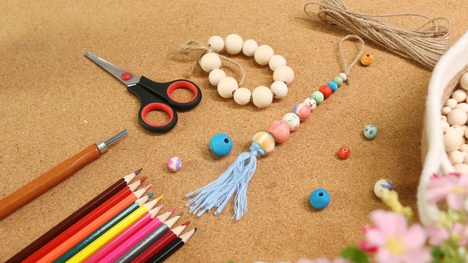 Natural Round Wooden Beads Untreated Plain Wood Large Hole 4mm 6mm