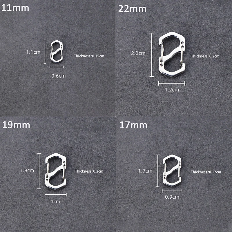 Backpack Buckle Stainless Steel S Type Carabiner With Lock Mini Outdoor Backpacks Luggage Hook Anti-Theft Key-Lock Tool