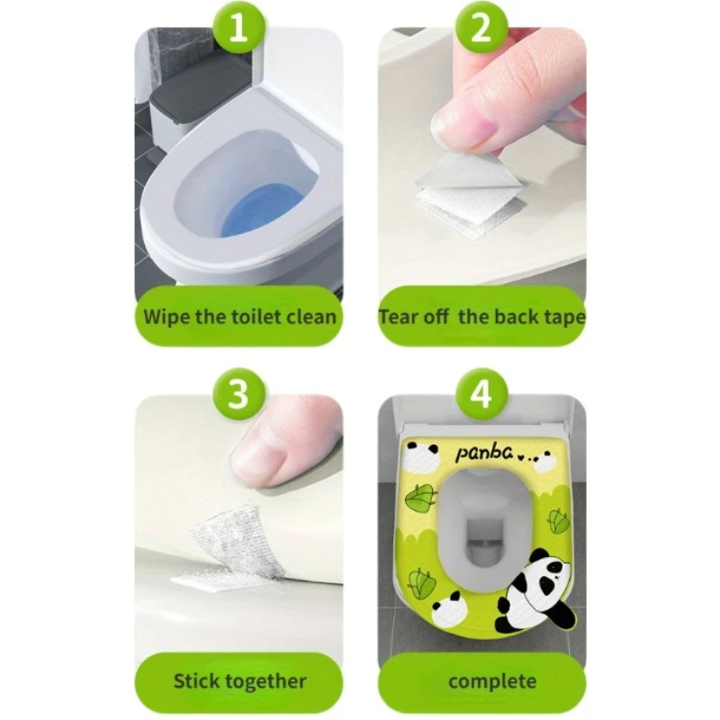 Cute Soft Silicone Toilet Seat Cover Washable Reusable Warm Toilet Pads Suitable for Toilet Rings of Different Shapes 6