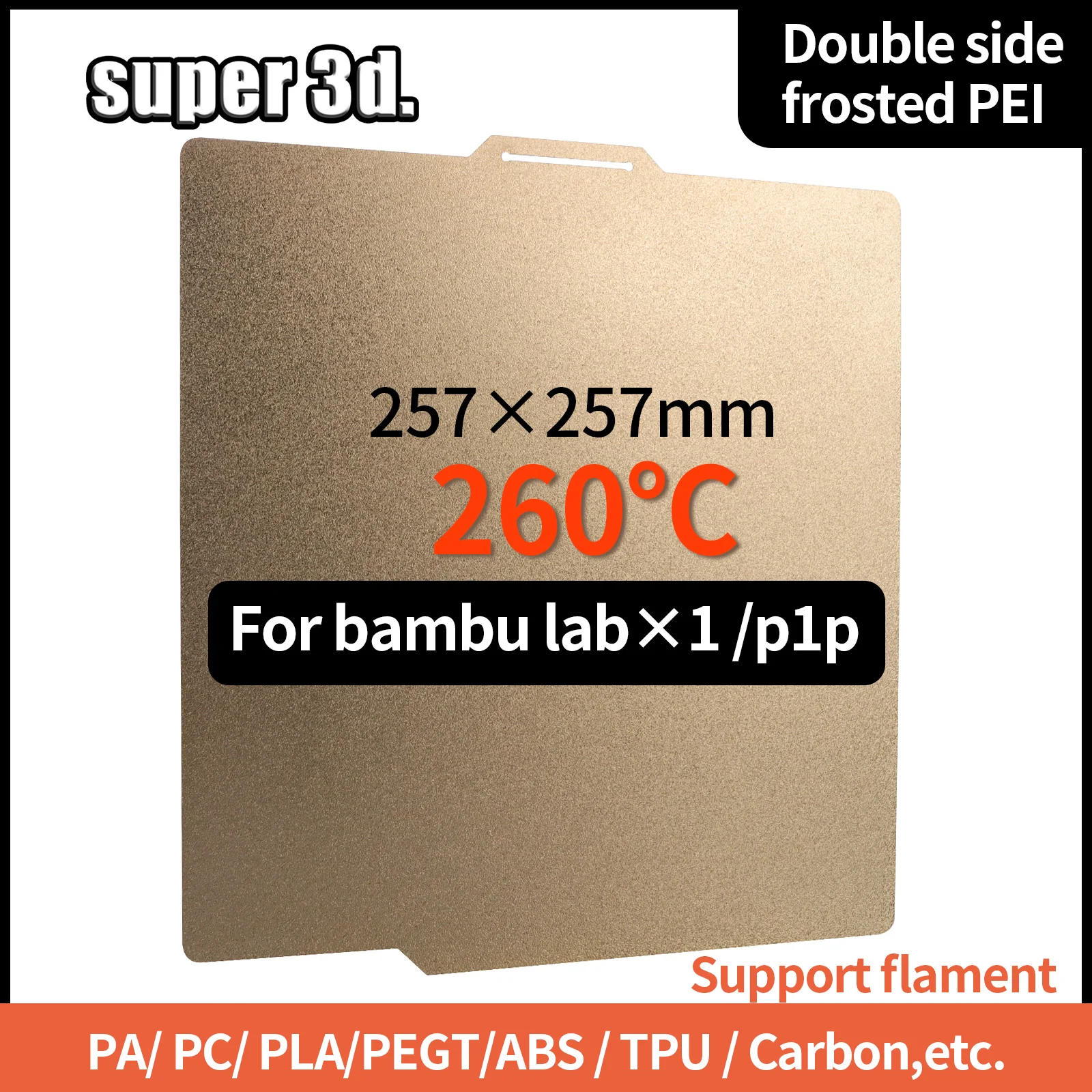 ForBambulabx1BuildPlatePEIBedUpgradeDoublesidedTexturedPEI