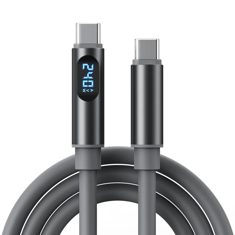 ตัวเลือกสินค้า สายชาร์จเร็ว USB-C พร้อมจอแสดงผล ชาร์จ iPhone Samsung Huawei