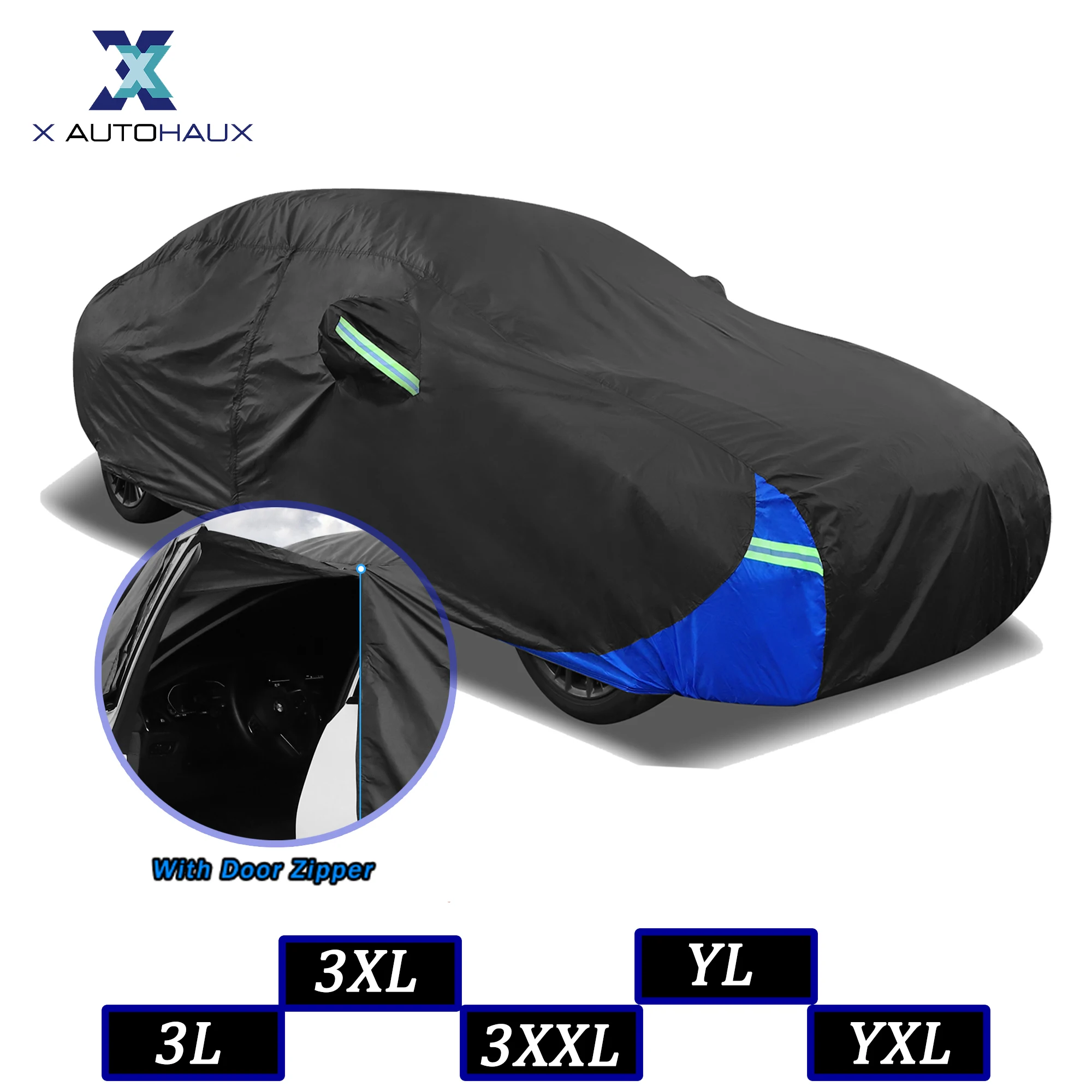 X Autohaux Full Car Cover Universal Waterproof Snowproof Outdoor Auto