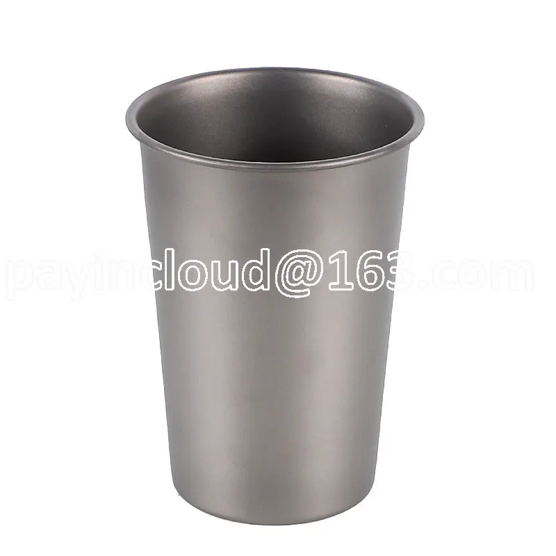 

Outdoor Camping Titanium Cup Beer Cup Portable Mouth Cup Single Layer Titanium Alloy Camping Coffee Cup