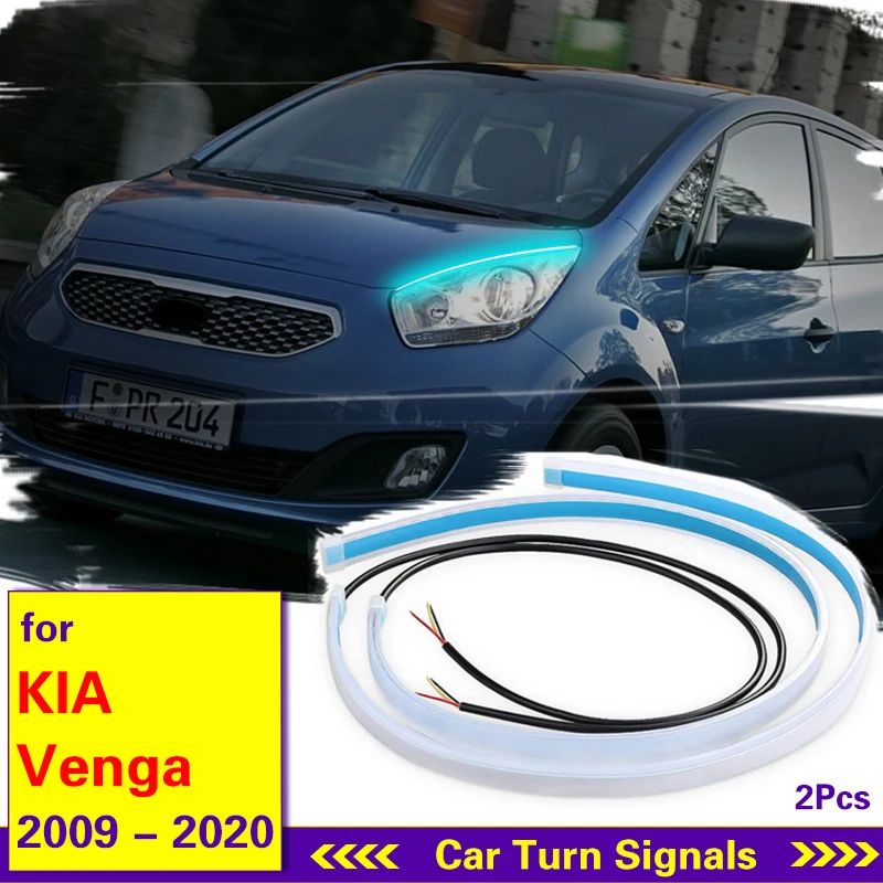 ForKiaVenga20092020DaytimeRunningLightStripFlexibleWaterproof