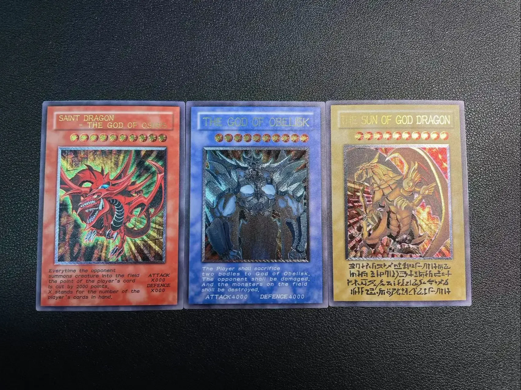 

Yu-Gi-Oh three-magic card set animation original Children's anime cartoon game card toys collection gift（Not Original）