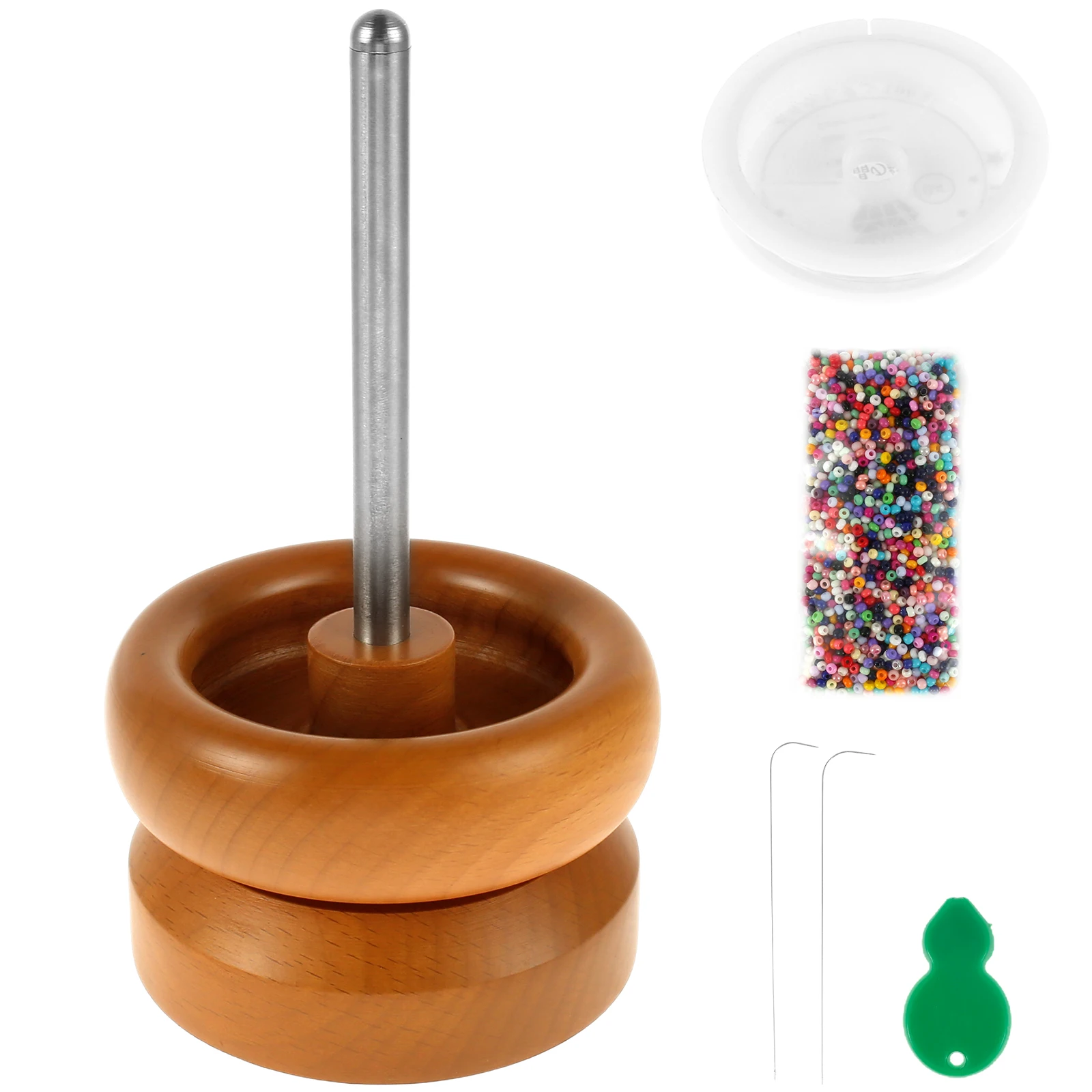 ManualWoodBeadSpinnerElasticString2000ColoredBeadsQuickly